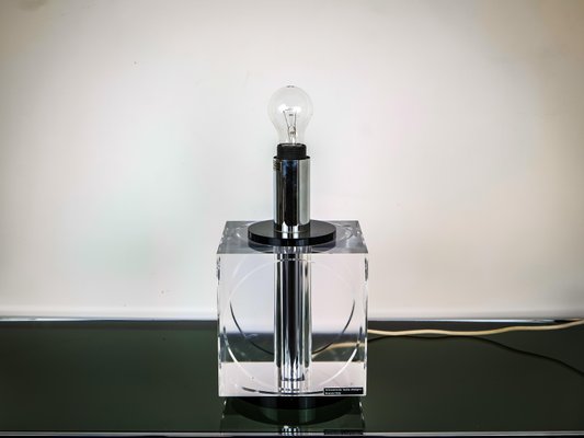 Acrylic Table Lamp by Felice Antonio Botta, Italy, 1970s-LYQ-1171648