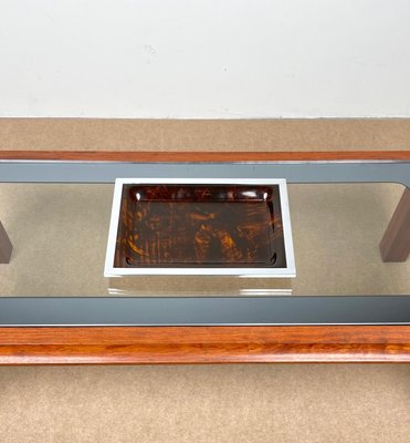 Acrylic Tortoiseshell & Chrome Serving Tray, Italy, 1970s-LYQ-1171268