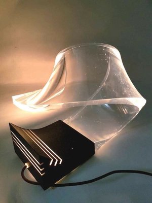 Acrylic Vortex Table Lamp by Gaetano Missaglia, 1970s-FIP-1171866