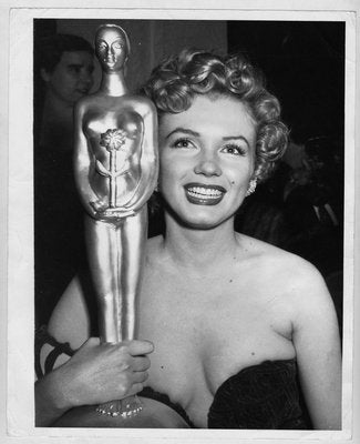 Actress Marilyn Monroe Wins a Trophy Photographed by Earl Leaf, 1952-DYV-701245