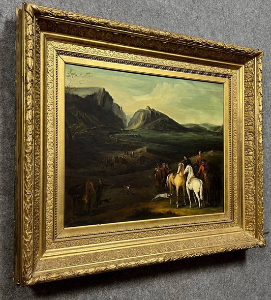 Adam-François Van Der Meulen, Large Landscape, Early 1900s, Oil on Canvas, Framed