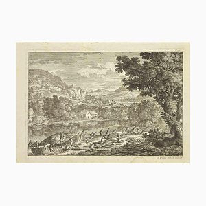 Adam Perelle, Landscape, Original Etching, 18th Century-ZCI-2029320