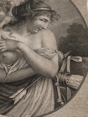 Adams, Roman Charity, 19th Century, Engravings, Framed, Set of 2-QKG-1357188