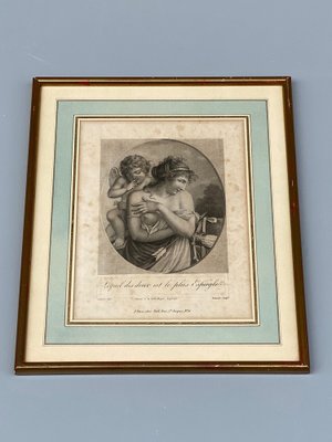 Adams, Roman Charity, 19th Century, Engravings, Framed, Set of 2-QKG-1357188