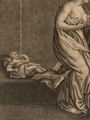 Adams, Roman Charity, 19th Century, Engravings, Framed, Set of 2-QKG-1357188