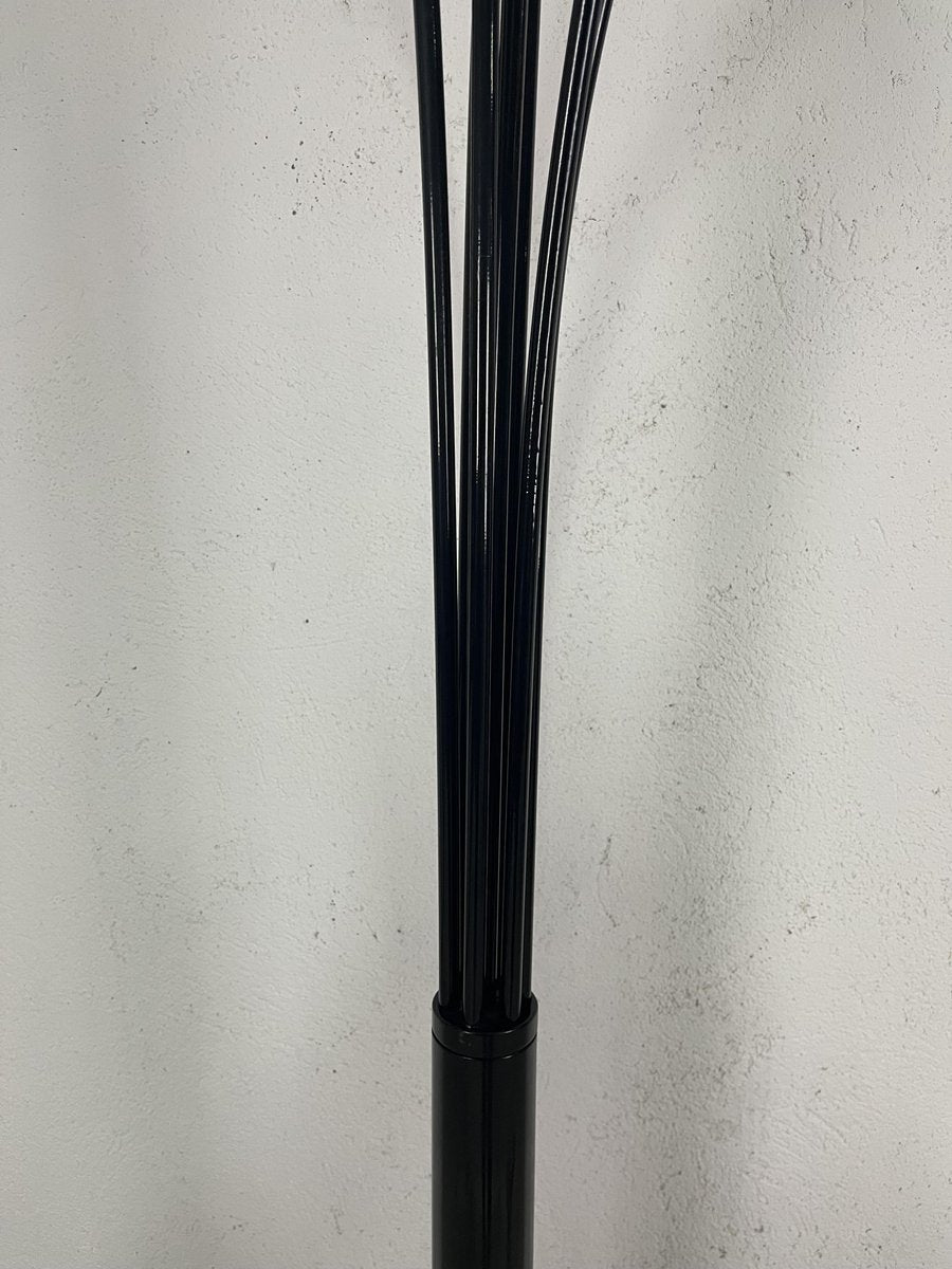 Adjustable and Dimmable Black Arched Floor Lamp, 1960s