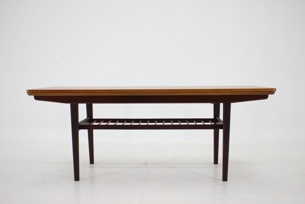 Adjustable and Extendable Teak Coffee Table, Denmark, 1960s