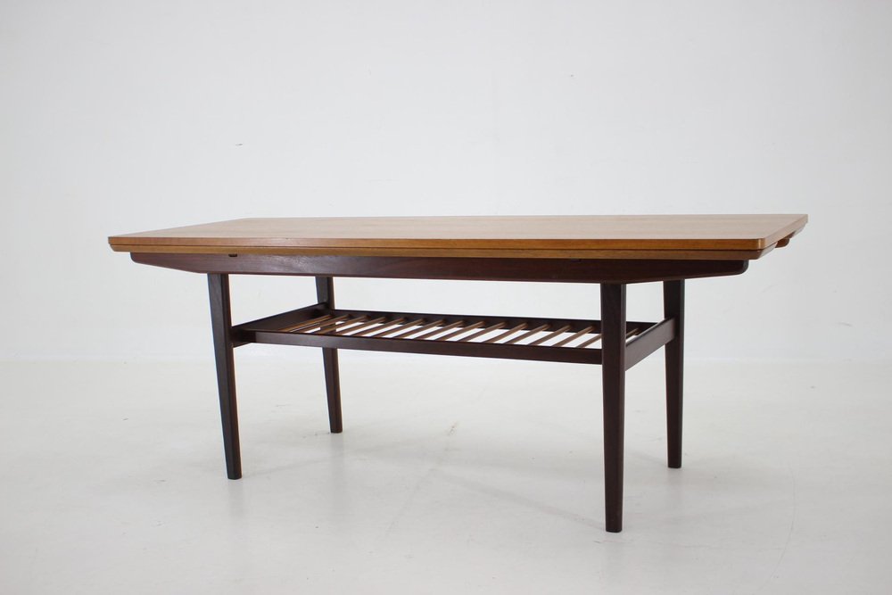 Adjustable and Extendable Teak Coffee Table, Denmark, 1960s