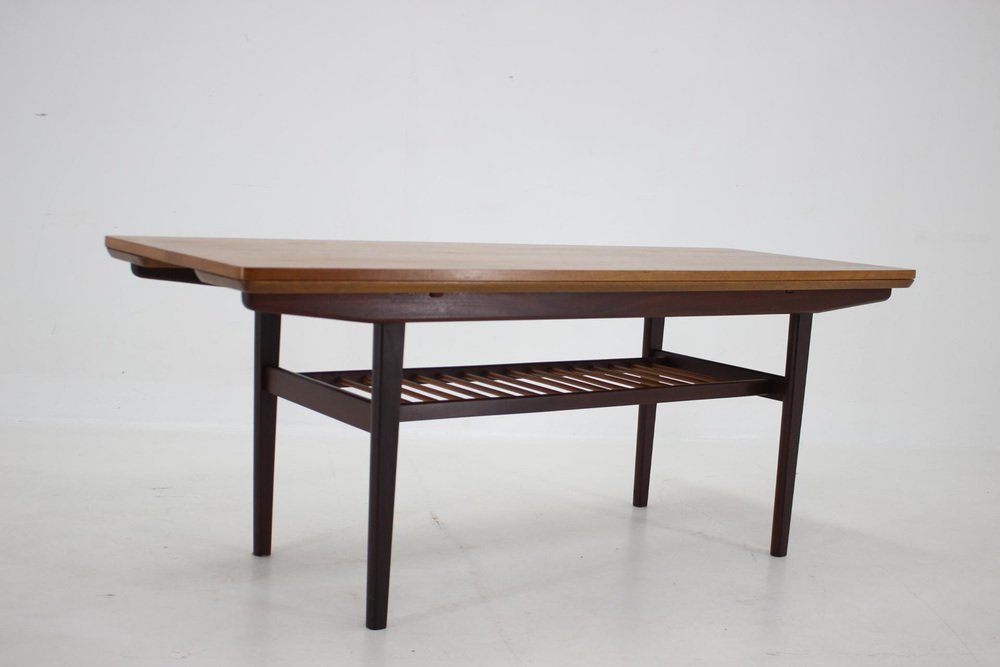 Adjustable and Extendable Teak Coffee Table, Denmark, 1960s