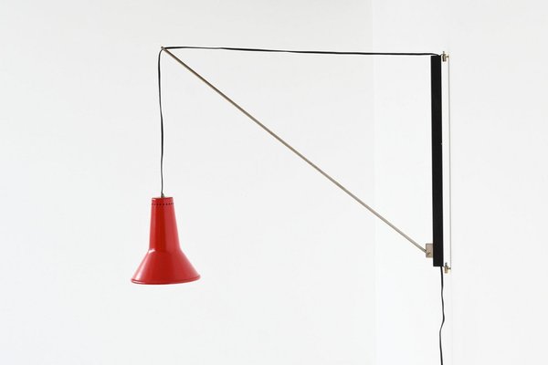 Adjustable Arc Wall Lamp by W. Hagoort for Hagoort, the Netherlands, 1960s-BXV-1818729