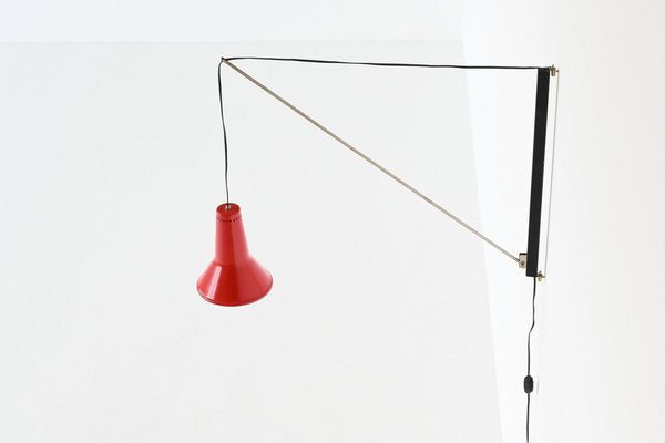 Adjustable Arc Wall Lamp by W. Hagoort for Hagoort, the Netherlands, 1960s-BXV-1818729