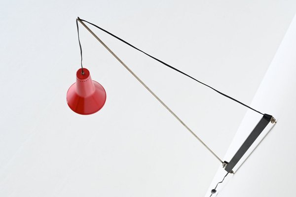 Adjustable Arc Wall Lamp by W. Hagoort for Hagoort, the Netherlands, 1960s-BXV-1818729