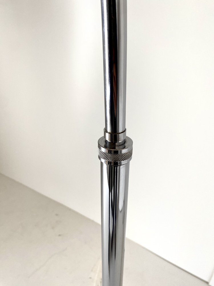 Adjustable Arch Floor Lamp in Steel and Marble, Italy, 1960s