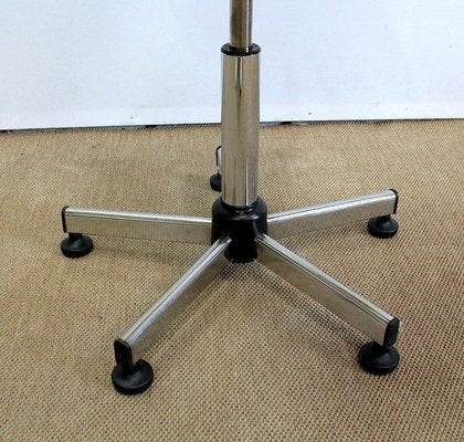 Adjustable Architect's Chair in Chromed Metal, 1960s-RVK-1016382