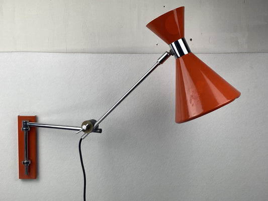 Adjustable Architectural Wall Arc Diabolo Swing Lamp from Herda, Dutch, 1960s