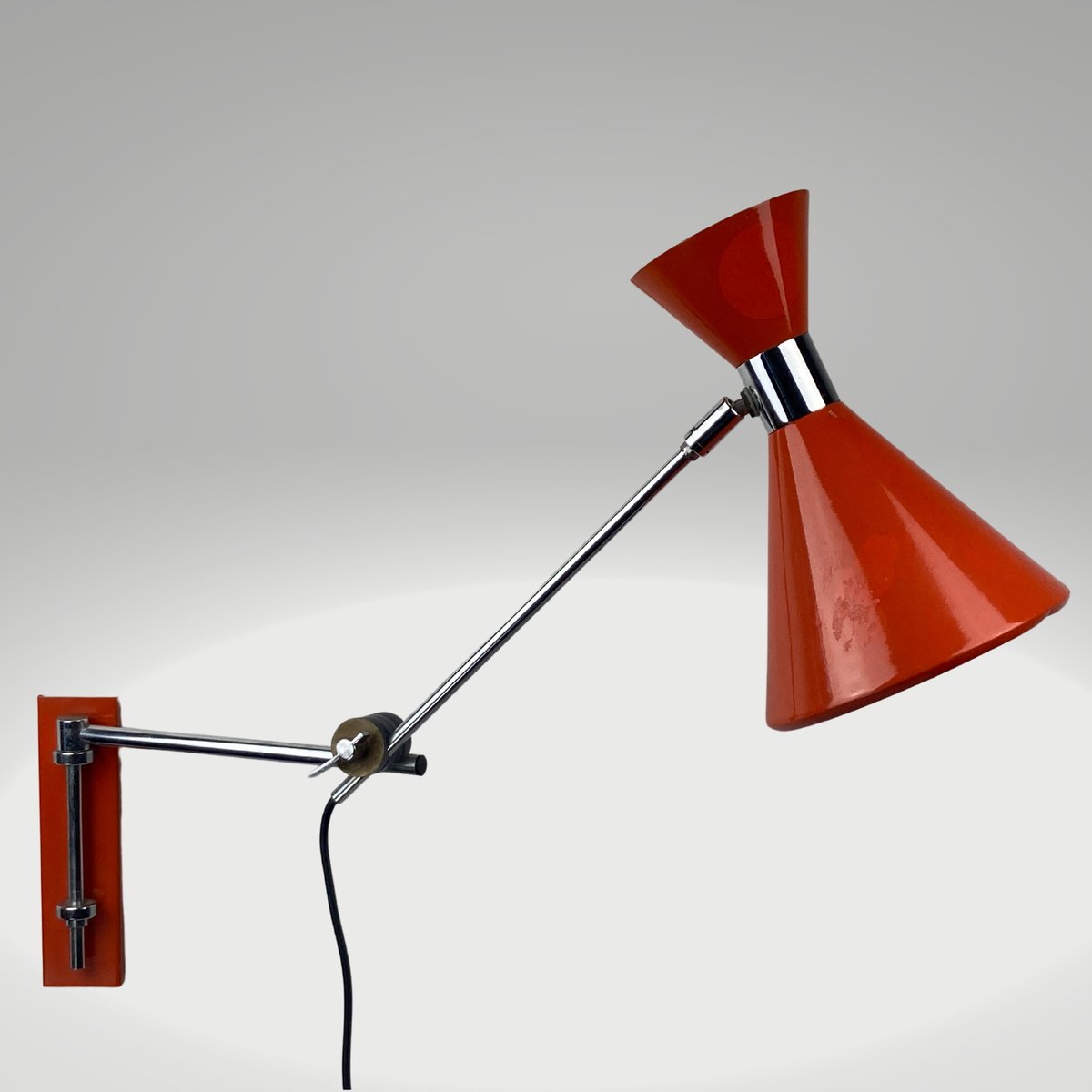 Adjustable Architectural Wall Arc Diabolo Swing Lamp from Herda, Dutch, 1960s