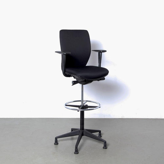 Adjustable Black High Desk Chair