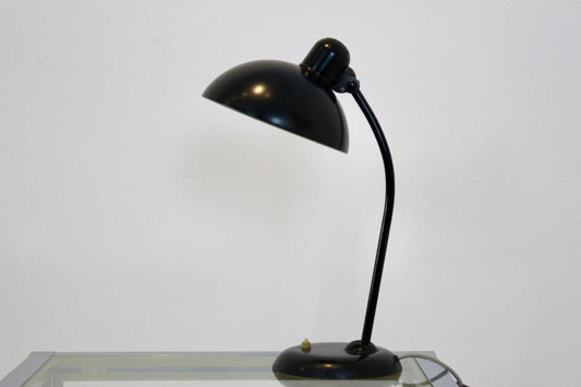 Adjustable Black Steel Table Lamp attributed to Christian Dell for Kaiser Idell, 1930s