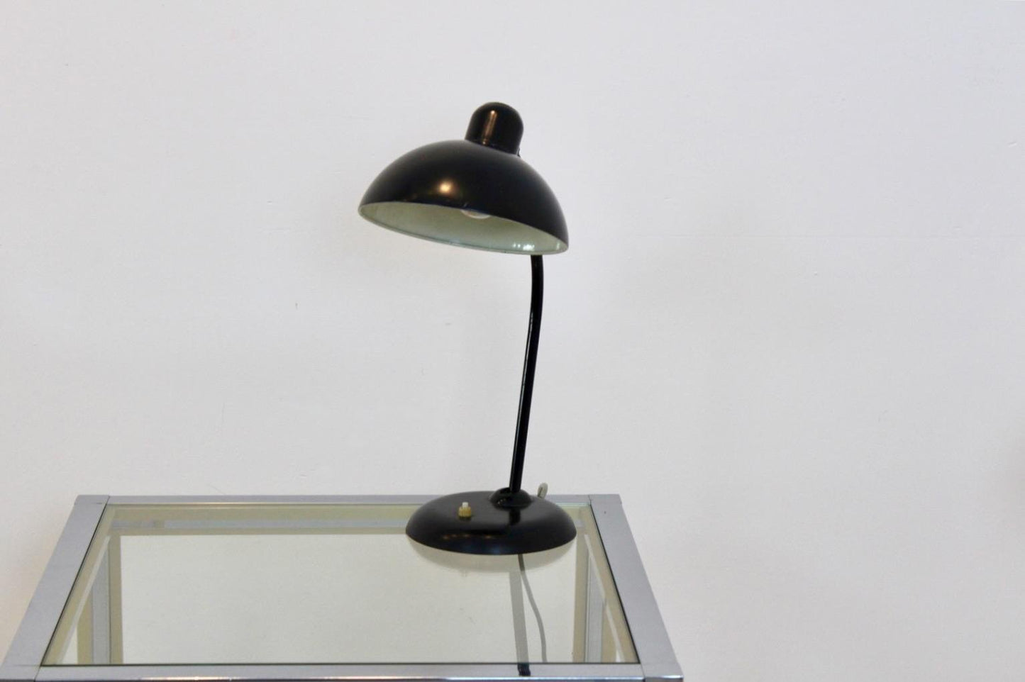 Adjustable Black Steel Table Lamp attributed to Christian Dell for Kaiser Idell, 1930s