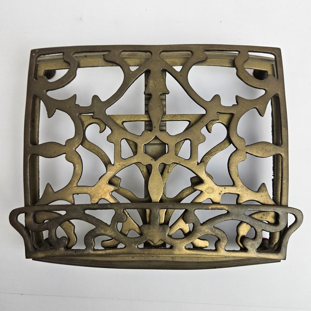 Adjustable Book or Magazine Stand in Brass, 1890s