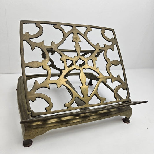 Adjustable Book or Magazine Stand in Brass, 1890s