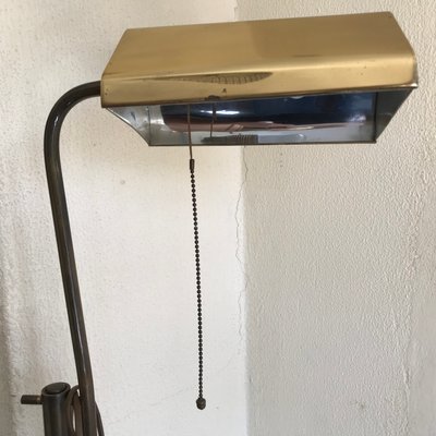 Adjustable Brass Floor Lamp on Granite Base, 1970s-WQQ-1326303