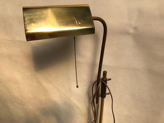 Adjustable Brass Floor Lamp on Granite Base, 1970s-WQQ-1326303