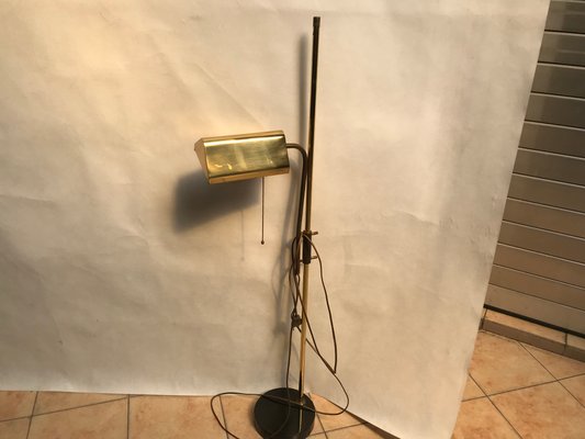 Adjustable Brass Floor Lamp on Granite Base, 1970s-WQQ-1326303