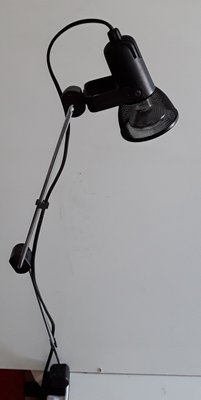 Adjustable Chrome and Black Plastic Clamp Table Lamp from Näve, 1980s-HOI-706526