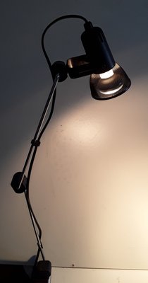 Adjustable Chrome and Black Plastic Clamp Table Lamp from Näve, 1980s-HOI-706526