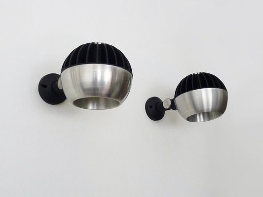 Adjustable Chrome Eyeball Wall Lights, 1980s-MZP-2023420