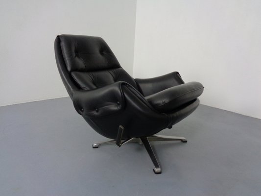 Adjustable Danish Leather Swivel Chair by Gustav Thams, 1960s-RDW-1161252