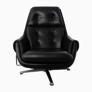 Adjustable Danish Leather Swivel Chair by Gustav Thams, 1960s-RDW-1161252