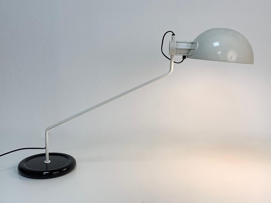 Adjustable Desk Lamp in White and Black from Guzzini, Italy, 1970s-JDR-1126233