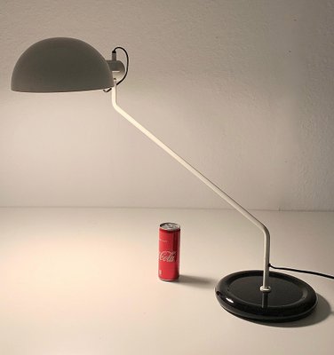 Adjustable Desk Lamp in White and Black from Guzzini, Italy, 1970s-JDR-1126233