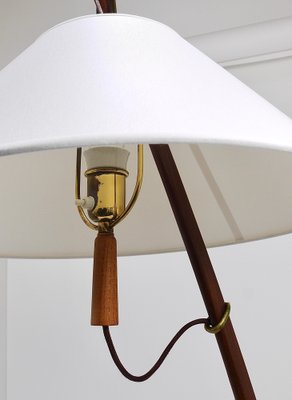 Adjustable Floor Lamp in Brass and Walnut by J. T. Kalmar for Kalmar, 1950s-MWV-1800079