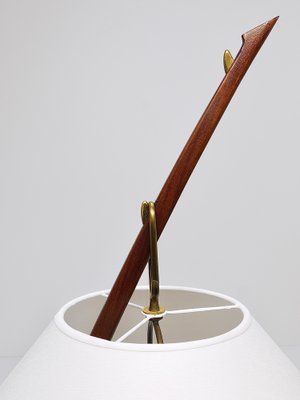 Adjustable Floor Lamp in Brass and Walnut by J. T. Kalmar for Kalmar, 1950s-MWV-1800079