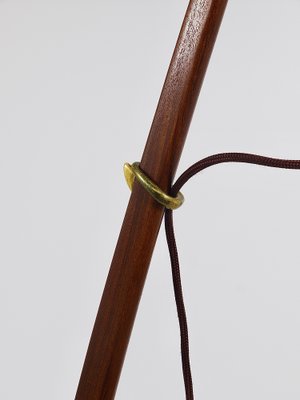 Adjustable Floor Lamp in Brass and Walnut by J. T. Kalmar for Kalmar, 1950s-MWV-1800079