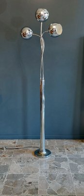 Adjustable Floor Lamp in Chromed Metal from Reggiani, Italy, 1970s-QZZ-1761583