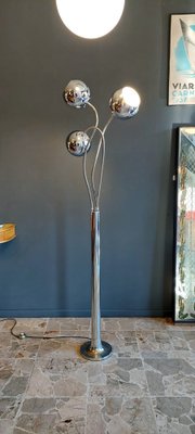 Adjustable Floor Lamp in Chromed Metal from Reggiani, Italy, 1970s-QZZ-1761583