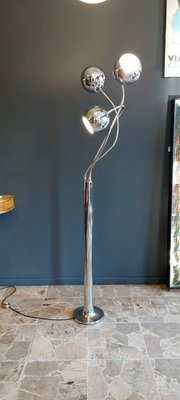 Adjustable Floor Lamp in Chromed Metal from Reggiani, Italy, 1970s-QZZ-1761583