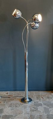 Adjustable Floor Lamp in Chromed Metal from Reggiani, Italy, 1970s-QZZ-1761583