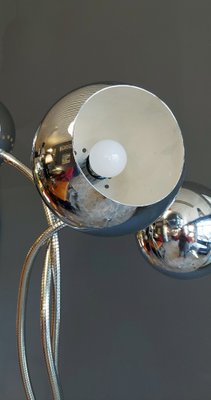 Adjustable Floor Lamp in Chromed Metal from Reggiani, Italy, 1970s-QZZ-1761583