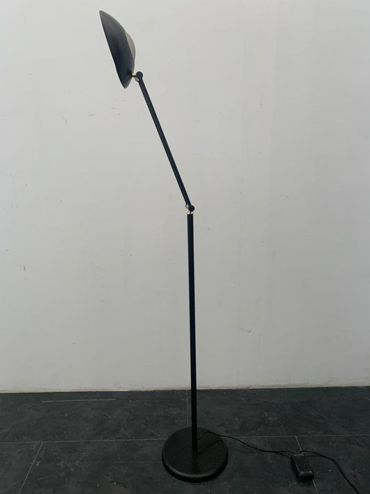 Adjustable Floor Lamp with Brass Details