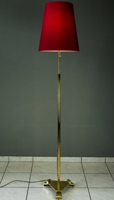 Adjustable Floor Lamp with Fabric Shade, 1950s-SPD-875748