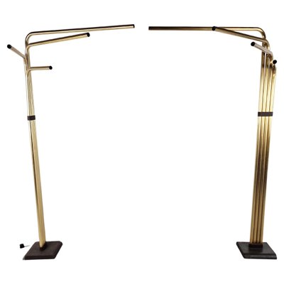 Adjustable Floor Lamps in Brass attributed to Goffredo Reggiani, Italy, 1970s, Set of 2-IRH-1396125