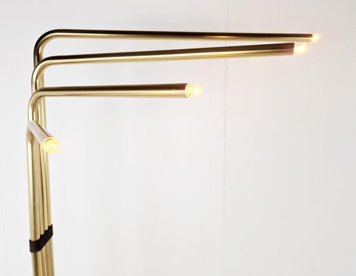 Adjustable Floor Lamps in Brass attributed to Goffredo Reggiani, Italy, 1970s, Set of 2-IRH-1396125