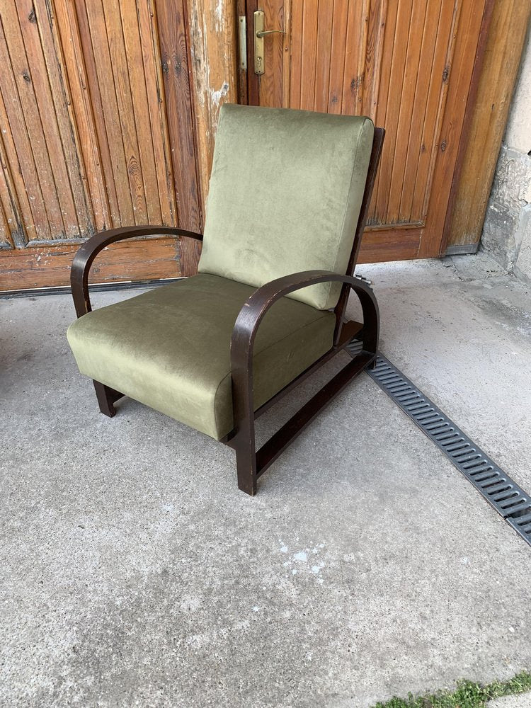 Adjustable Lounge Chairs by Jindřich Halabala, 1930s, Set of 2