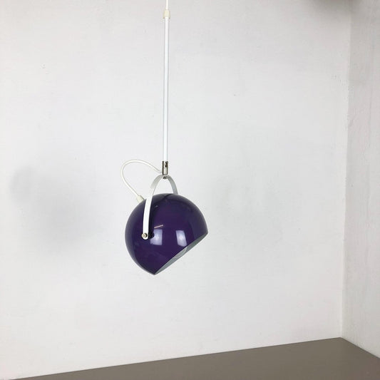 Adjustable Pop Art Panton Style Hanging Light with Purple Spot, Germany, 1970s