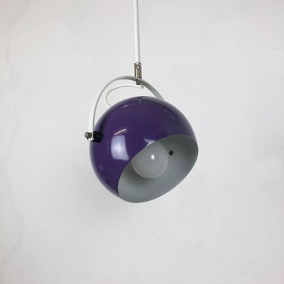 Adjustable Pop Art Panton Style Hanging Light with Purple Spot, Germany, 1970s-QZ-1053104